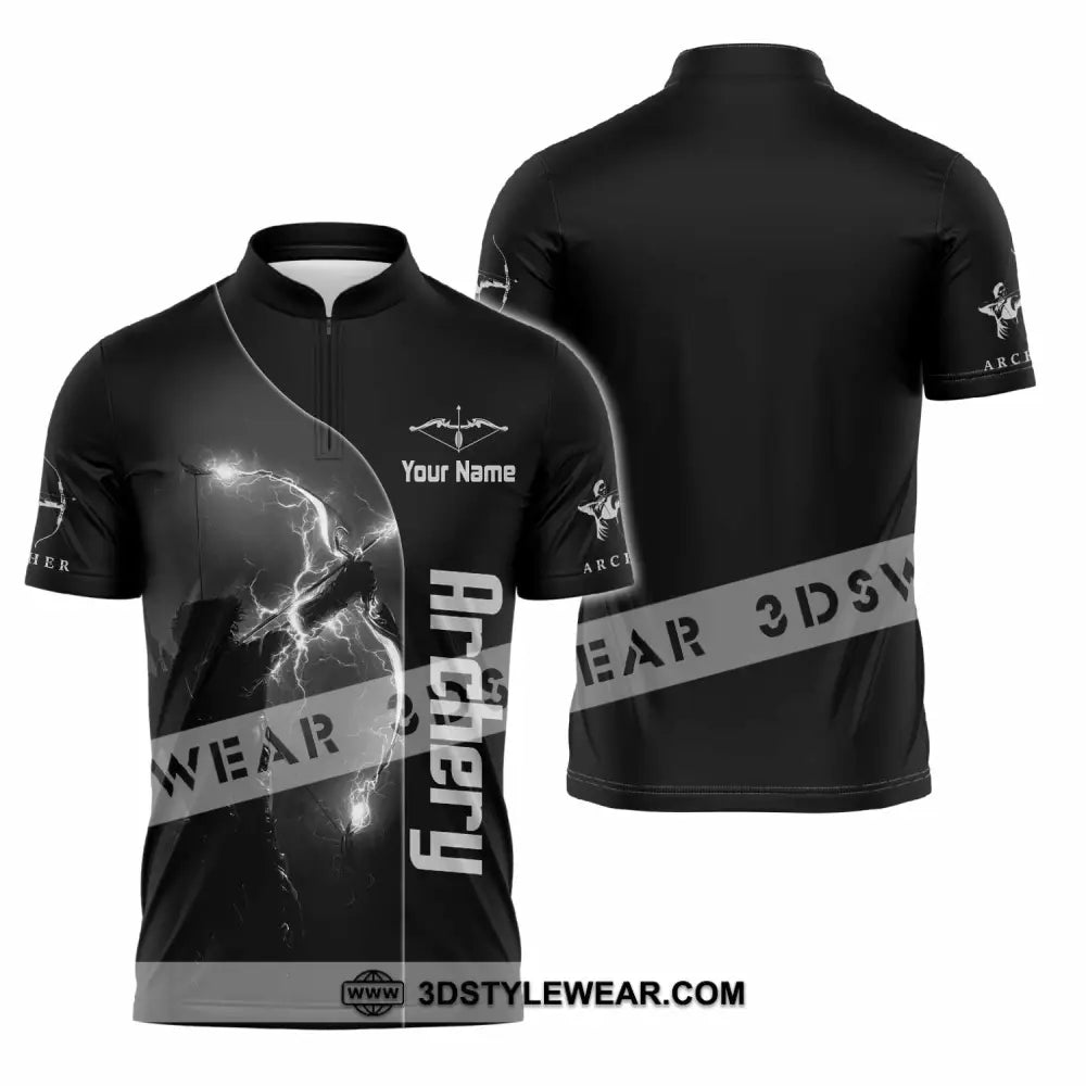 Unisex Shirt - Custom Archery Shirt - Zipper Polo Shirt / S - T-shirt