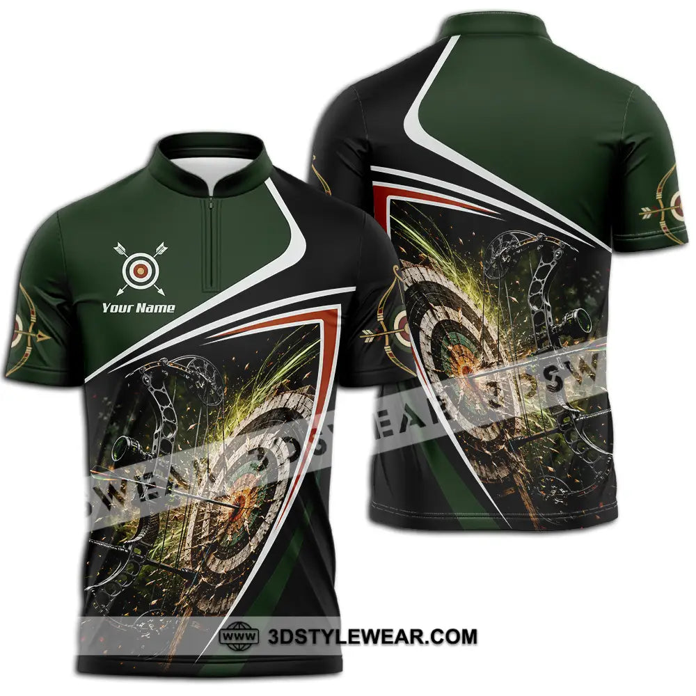Unisex Shirt - Custom Archery Shirt - Zipper Polo Shirt / S - T-shirt