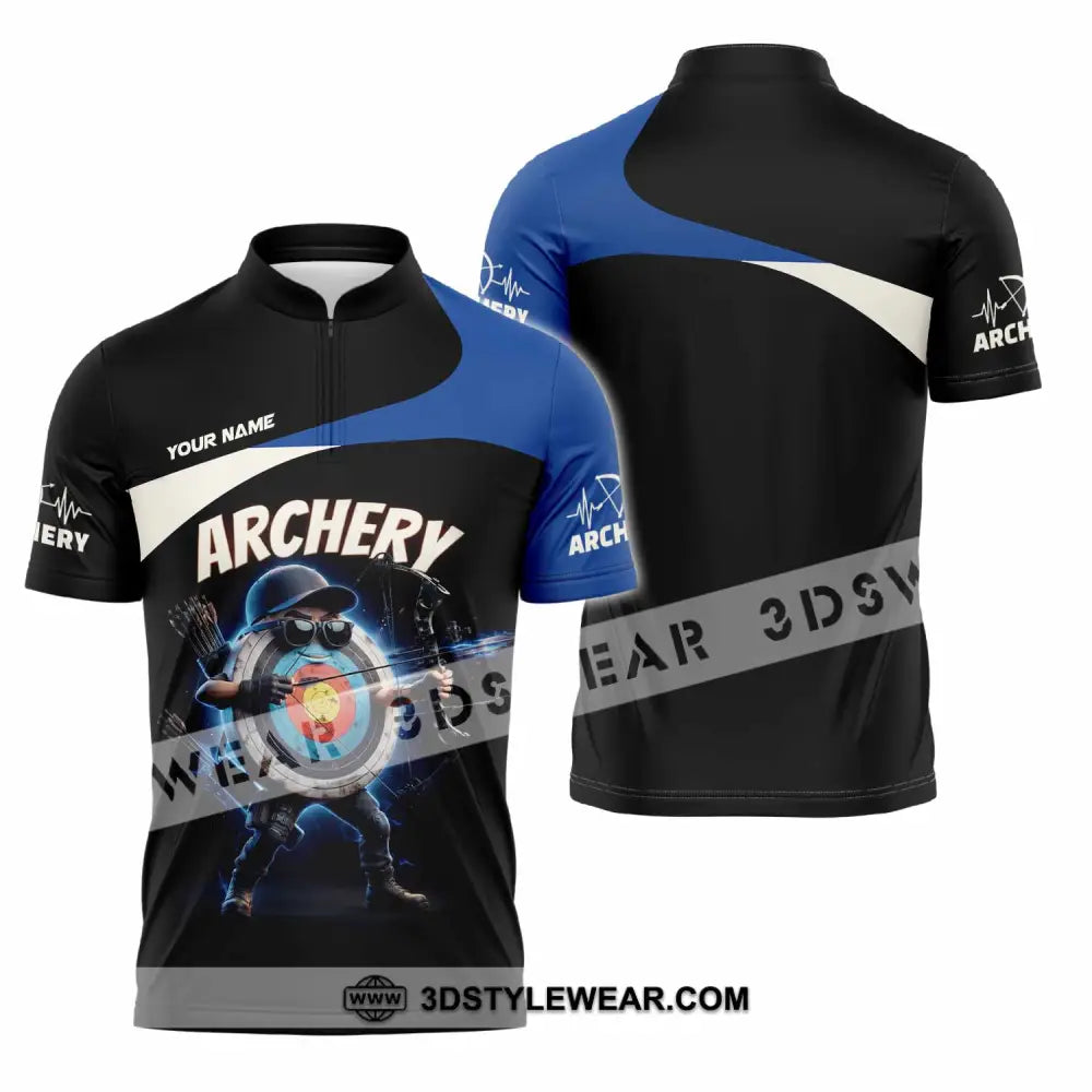 Unisex Shirt - Custom Archery Shirt - Zipper Polo Shirt / S - T-shirt