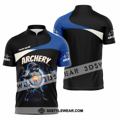 Unisex Shirt - Custom Archery Shirt - Zipper Polo Shirt / S - T-shirt