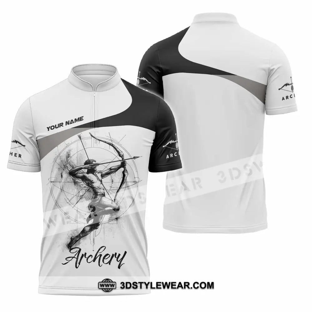 Unisex Shirt - Custom Archery Shirt - Zipper Polo Shirt / S - T-shirt