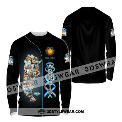 Unisex Shirt - Custom Argentina 3D Shirt Long Sleeve Shirt / S T-shirt