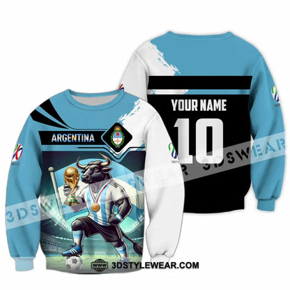 Unisex Shirt - Custom Argentina 3D Shirt Long Sleeve / S T-shirt