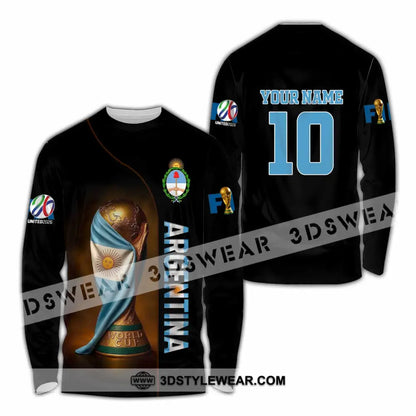 Unisex Shirt - Custom Argentina 3D Shirt Long Sleeve Shirt / S T-shirt