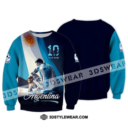 Unisex Shirt - Custom Argentina 3D Shirt Long Sleeve / S T-shirt