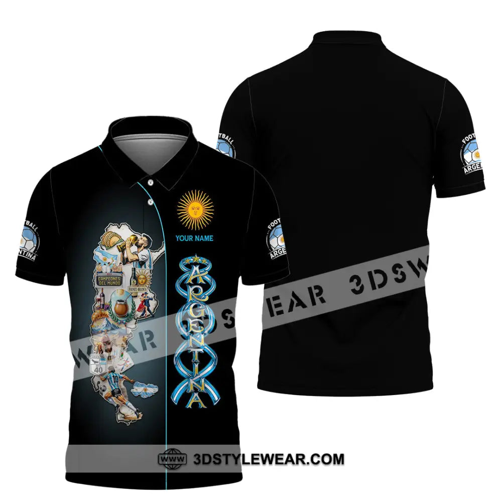 Unisex Shirt - Custom Argentina 3D Shirt Polo Shirt / S T-shirt