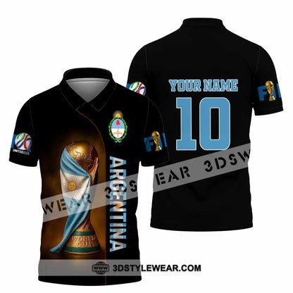 Unisex Shirt - Custom Argentina 3D Shirt Polo Shirt / S T-shirt