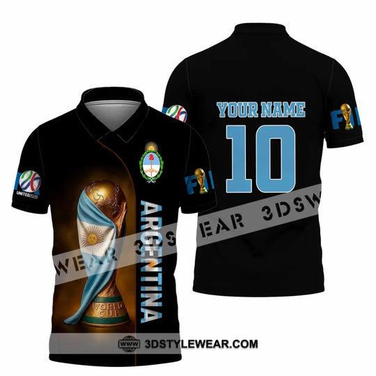 Unisex Shirt - Custom Argentina 3D Shirt style option 4