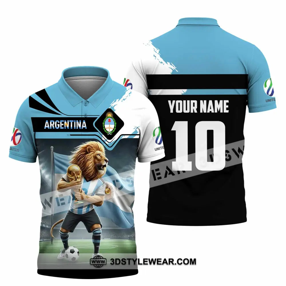 Unisex Shirt - Custom Argentina 3D Shirt Polo Shirt / S T-shirt