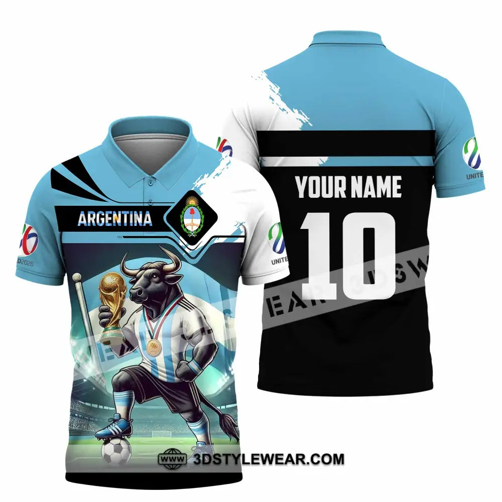 Unisex Shirt - Custom Argentina 3D Shirt Polo Shirt / S T-shirt