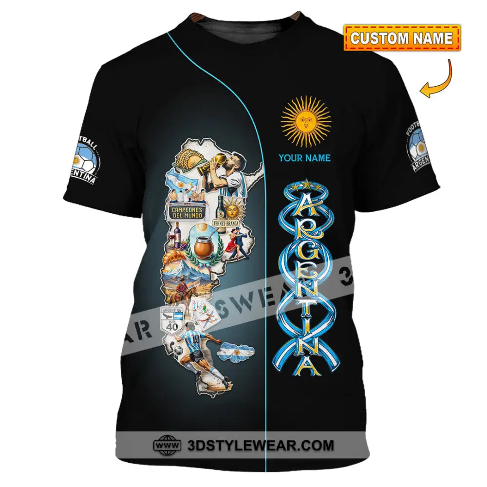 Unisex Shirt - Custom Argentina 3D Shirt T-shirt