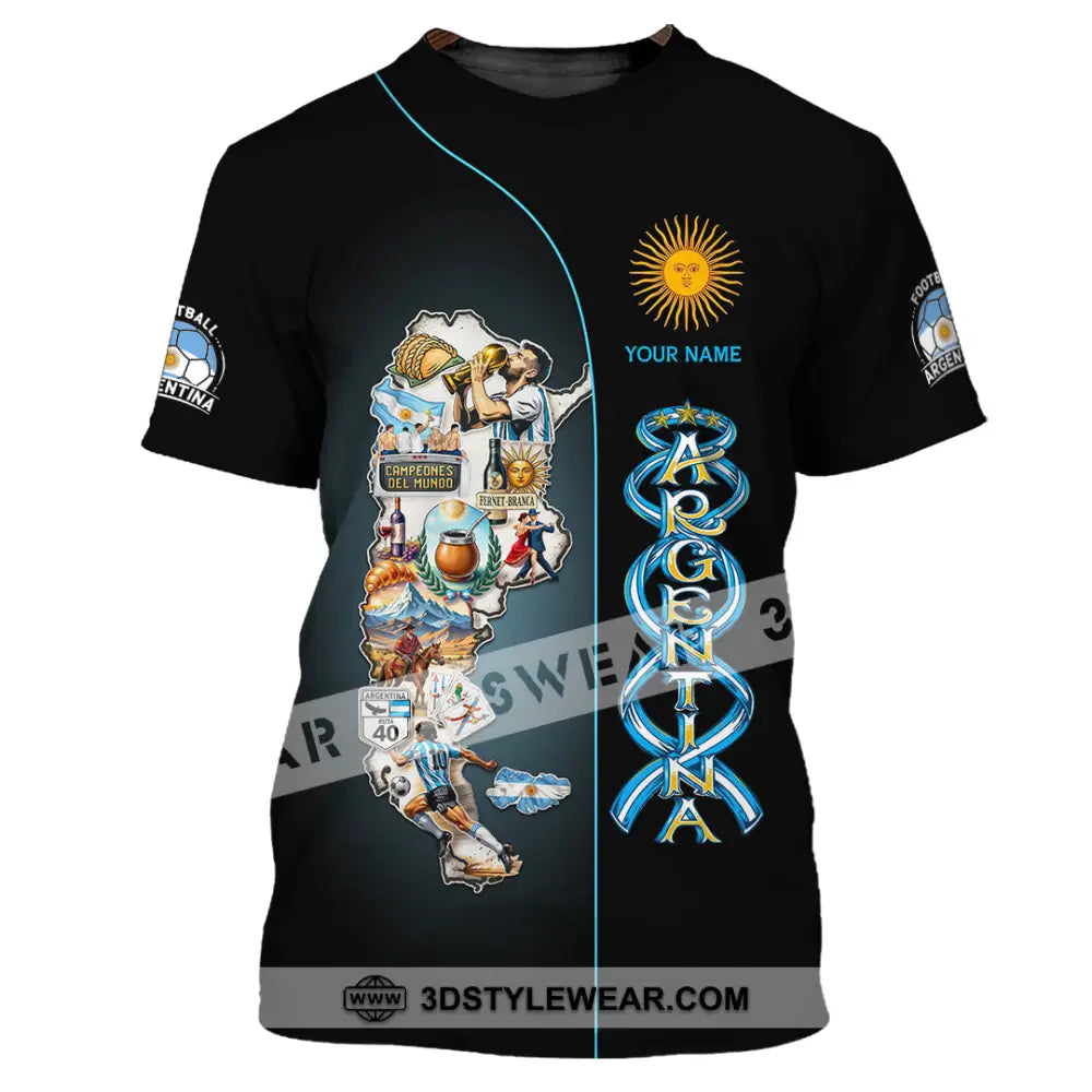 Unisex Shirt - Custom Argentina 3D Shirt T-Shirt / S T-shirt