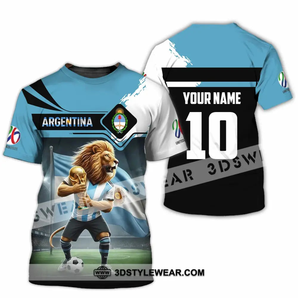 Unisex Shirt - Custom Argentina 3D Shirt T-Shirt / S T-shirt