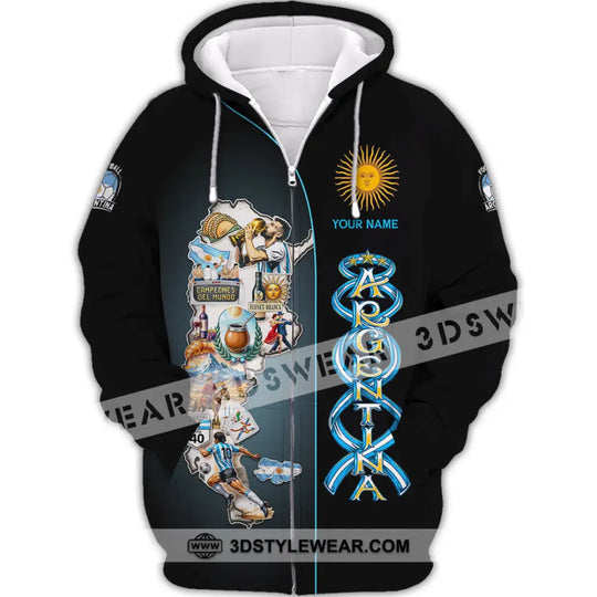 Unisex Shirt - Custom Argentina 3D Shirt style option 3