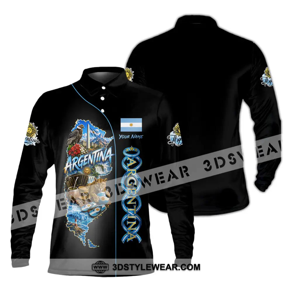 Unisex Shirt - Custom Argentina Shirt - Long Sleeve Polo / S - T-shirt