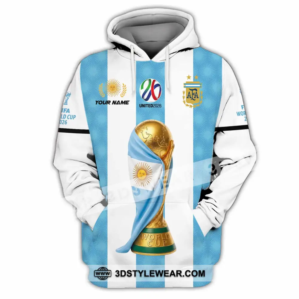 Unisex Shirt - Custom Argentina World Cup 2026 3D Shirt - Hoodie / S - T-shirt