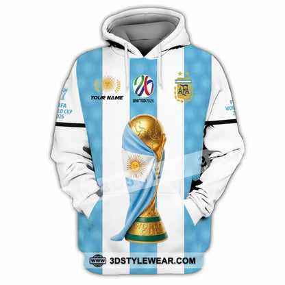 Unisex Shirt - Custom Argentina World Cup 2026 3D Shirt - Hoodie / S - T-shirt