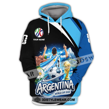 Unisex Shirt - Custom Argentina World Cup 2026 2026 3D Shirt - Hoodie / S - T-shirt