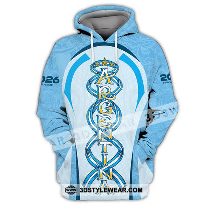 Unisex Shirt - Custom Argentina World Cup 2026 3D Shirt Hoodie / S T-shirt