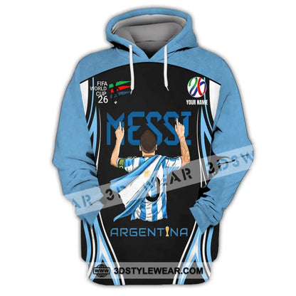 Unisex Shirt - Custom Argentina World Cup 2026 3D Shirt Hoodie / S T-shirt