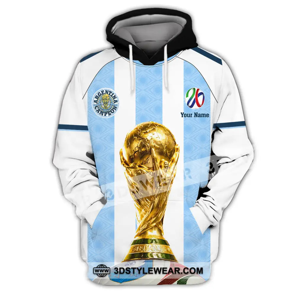 Unisex Shirt - Custom Argentina World Cup 2026 3D Shirt - Hoodie / S - T-shirt