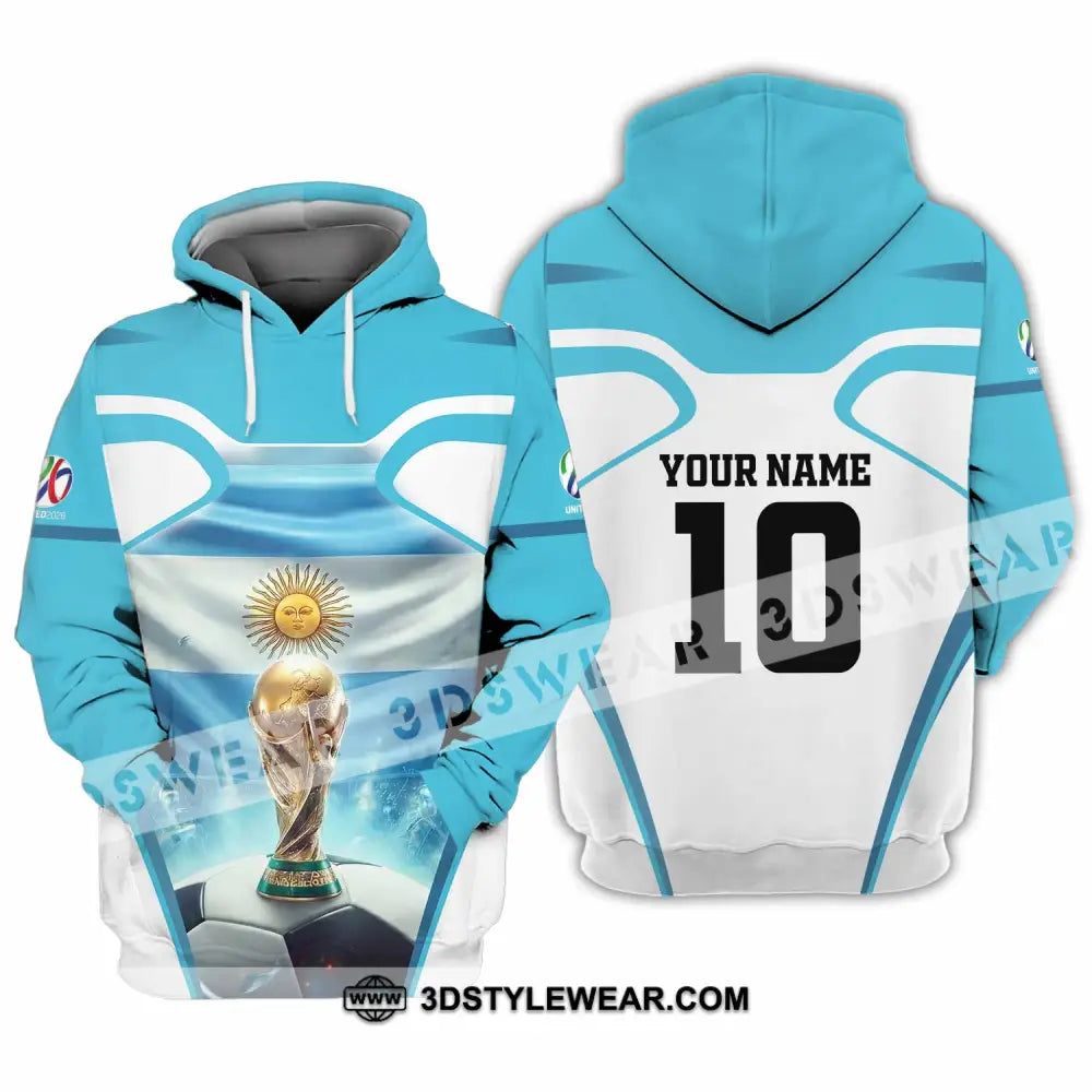 Unisex Shirt - Custom Argentina World Cup 2026 3D Shirt Hoodie / S T-shirt