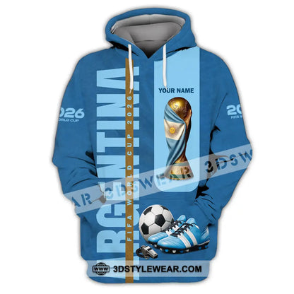 Unisex Shirt - Custom Argentina World Cup 2026 3D Shirt Hoodie / S T-shirt