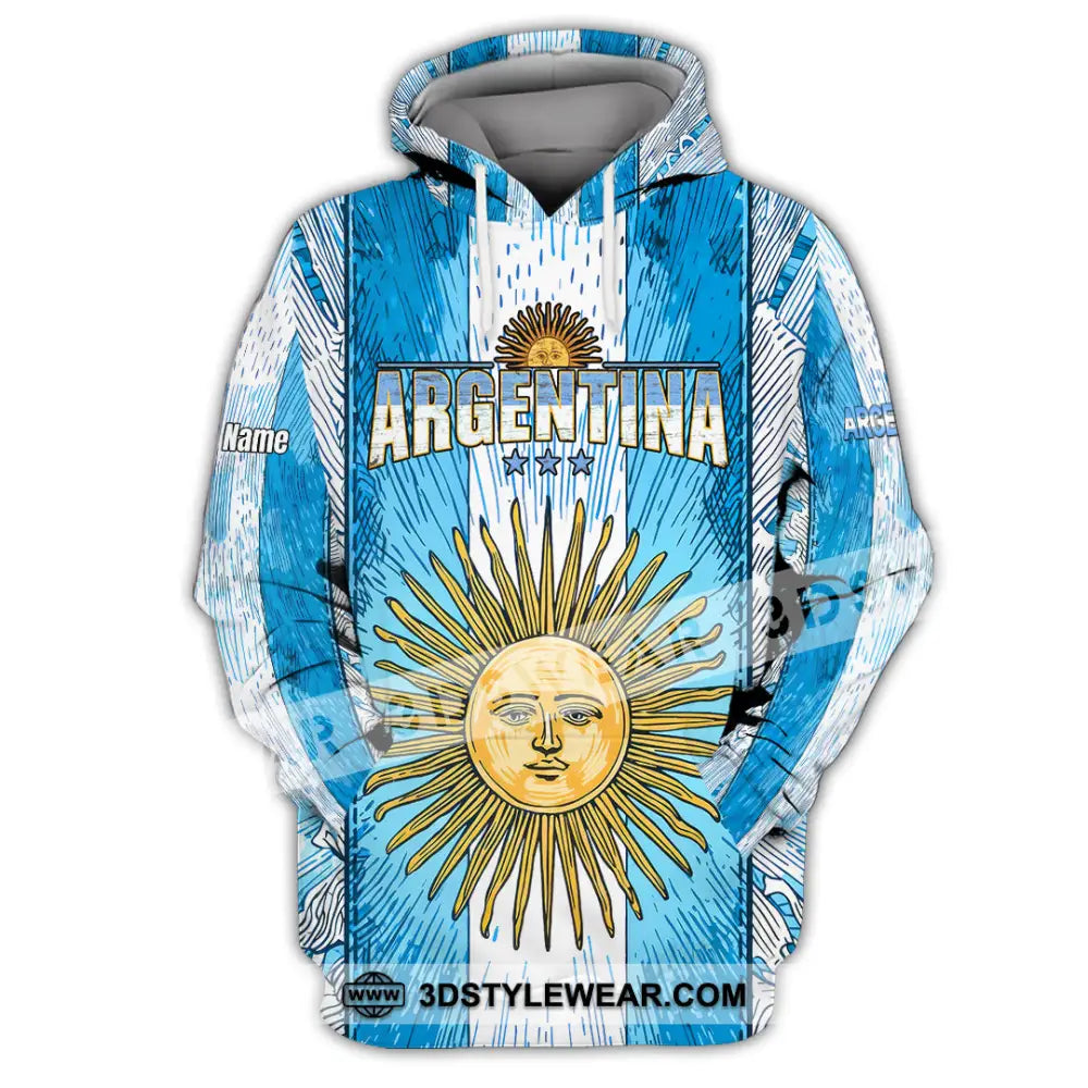 Unisex Shirt - Custom Argentina World Cup 2026 3D Shirt Hoodie / S T-shirt