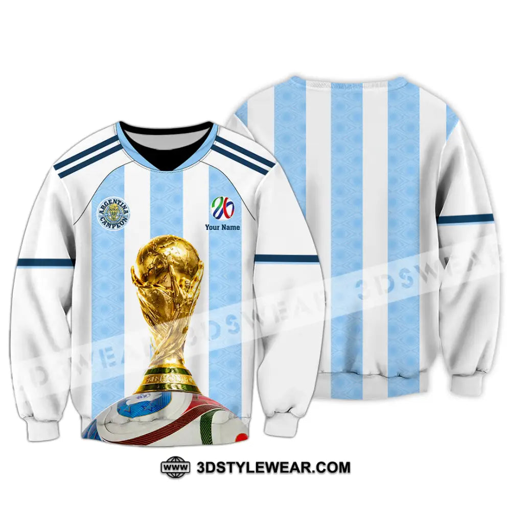 Unisex Shirt - Custom Argentina World Cup 2026 3D Shirt - Long Sleeve / S - T-shirt