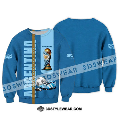 Unisex Shirt - Custom Argentina World Cup 2026 3D Shirt Long Sleeve / S T-shirt