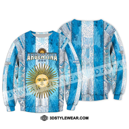 Unisex Shirt - Custom Argentina World Cup 2026 3D Shirt Long Sleeve / S T-shirt