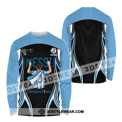 Unisex Shirt - Custom Argentina World Cup 2026 3D Shirt Long Sleeve Shirt / S T-shirt