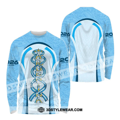Unisex Shirt - Custom Argentina World Cup 2026 3D Shirt Long Sleeve Shirt / S T-shirt