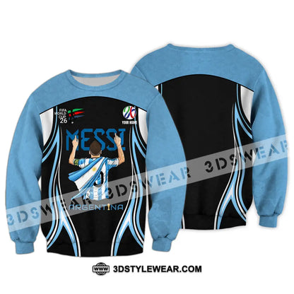 Unisex Shirt - Custom Argentina World Cup 2026 3D Shirt Long Sleeve / S T-shirt