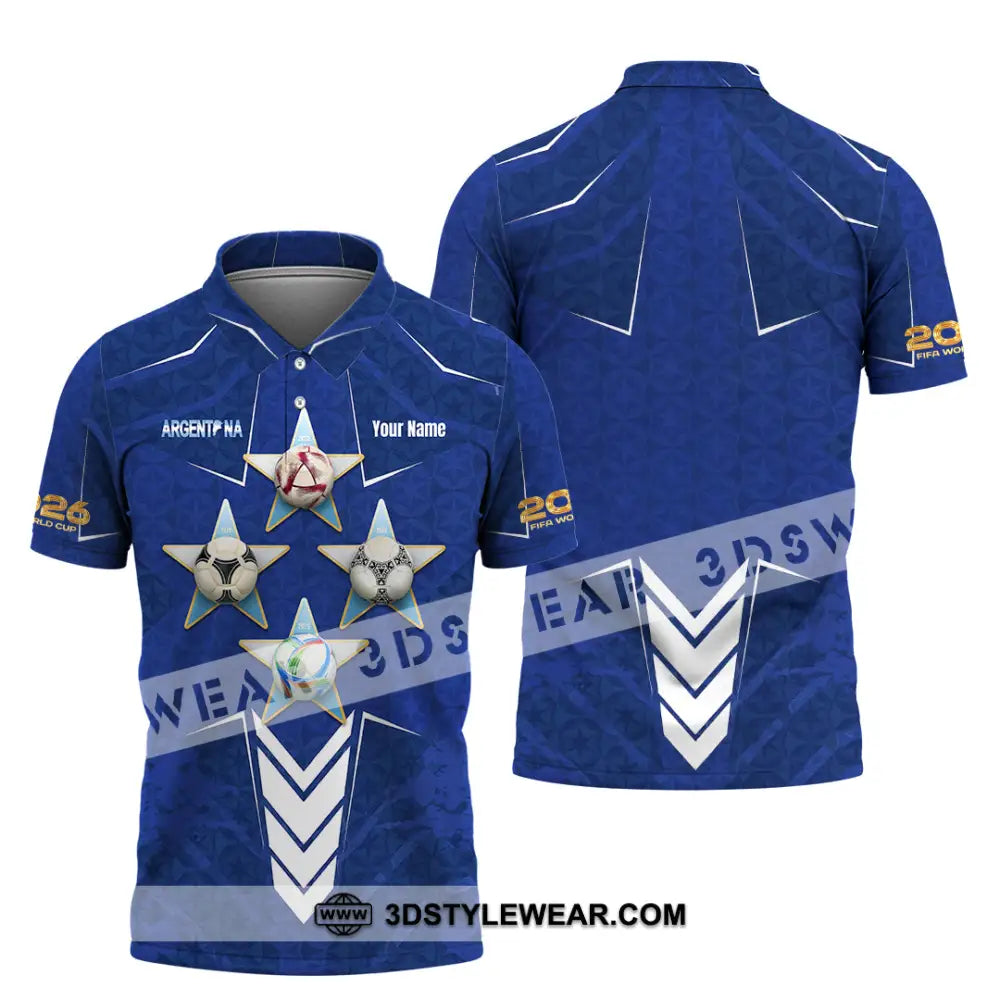 Unisex Shirt - Custom Argentina World Cup 2026 3D Shirt Polo Shirt / S T-shirt