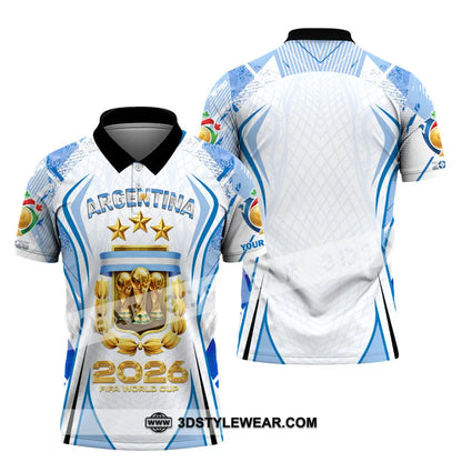 Unisex Shirt - Custom Argentina World Cup 2026 3D Shirt Polo Shirt / S T-shirt