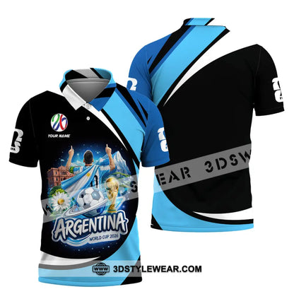 Unisex Shirt - Custom Argentina World Cup 2026 2026 3D Shirt - Polo Shirt / S - T-shirt