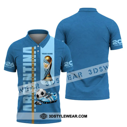 Unisex Shirt - Custom Argentina World Cup 2026 3D Shirt Polo Shirt / S T-shirt
