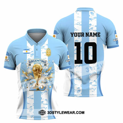 Unisex Shirt - Custom Argentina World Cup 2026 3D Shirt Polo Shirt / S T-shirt