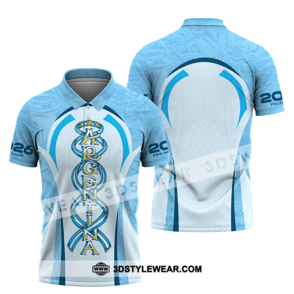 Unisex Shirt - Custom Argentina World Cup 2026 3D Shirt Polo Shirt / S T-shirt
