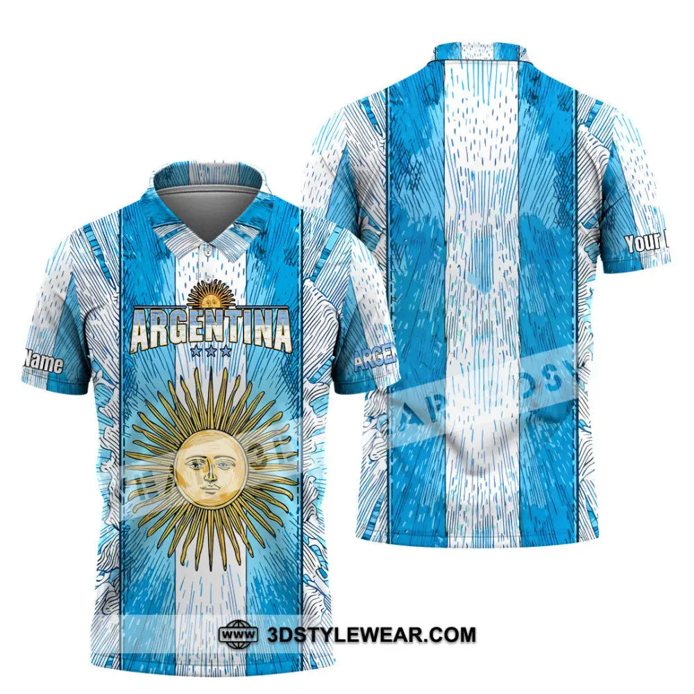 Unisex Shirt - Custom Argentina World Cup 2026 3D Shirt Polo Shirt / S T-shirt