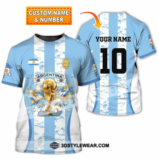 Unisex Shirt - Custom Argentina World Cup 2026 3D Shirt T-shirt