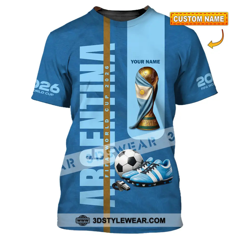 Unisex Shirt - Custom Argentina World Cup 2026 3D Shirt T-shirt