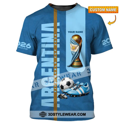 Unisex Shirt - Custom Argentina World Cup 2026 3D Shirt T-shirt