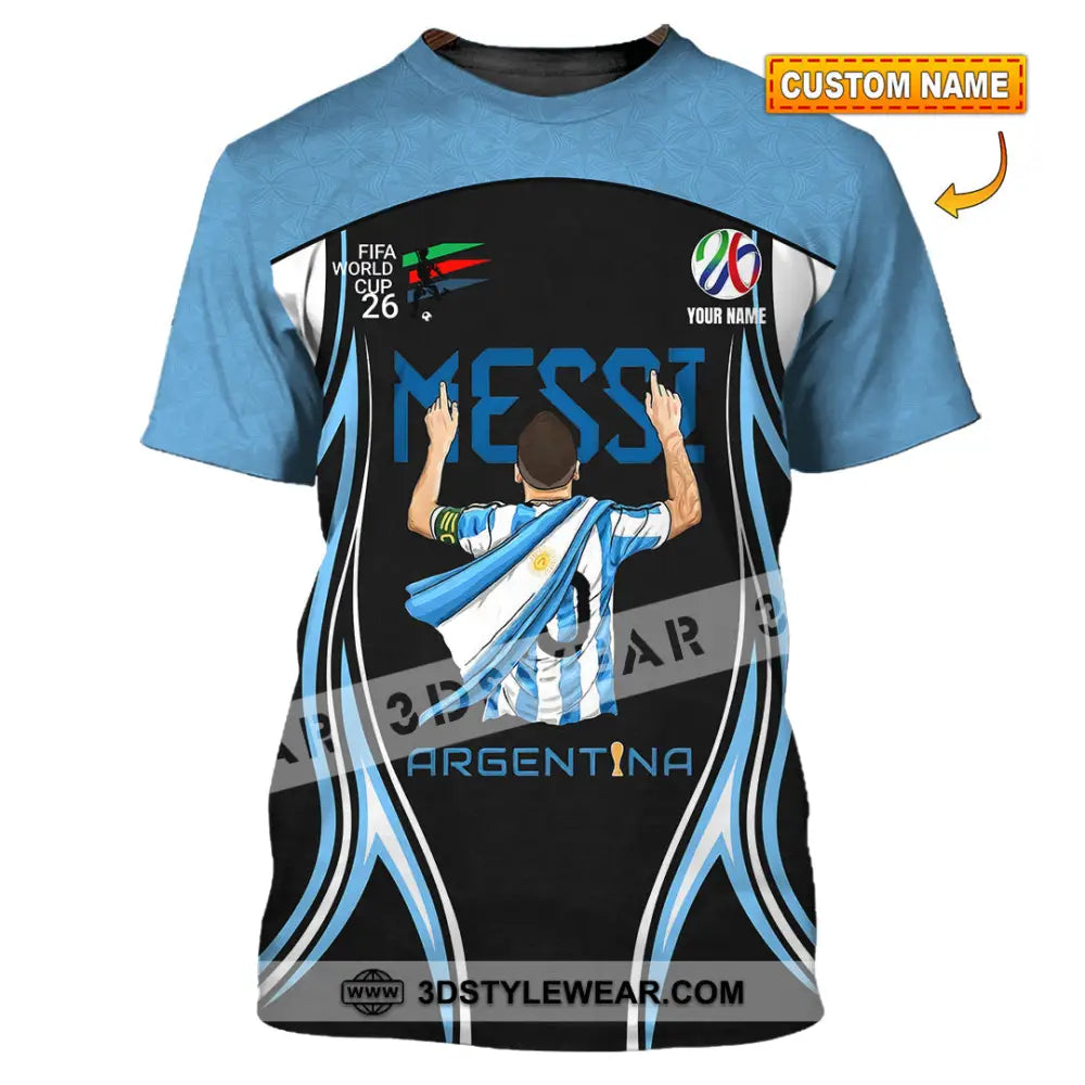 Unisex Shirt - Custom Argentina World Cup 2026 3D Shirt T-shirt