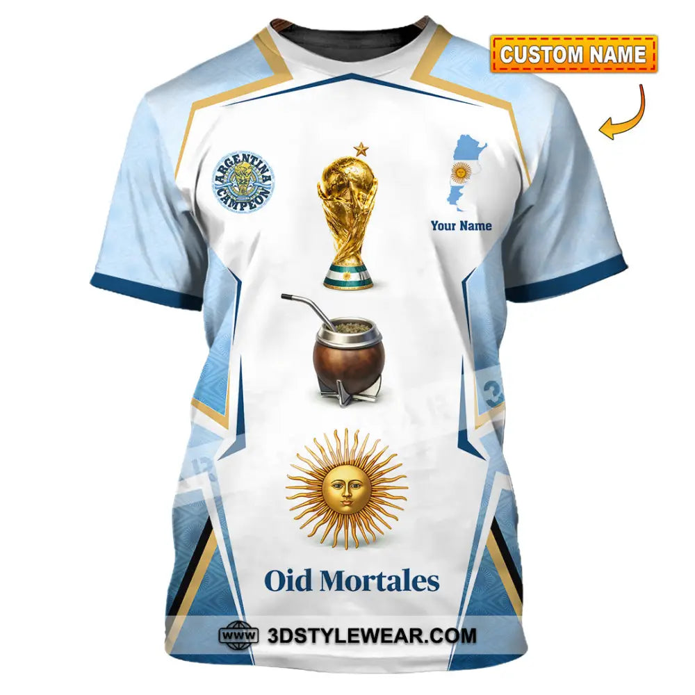 Unisex Shirt - Custom Argentina World Cup 2026 3D Shirt - T-shirt