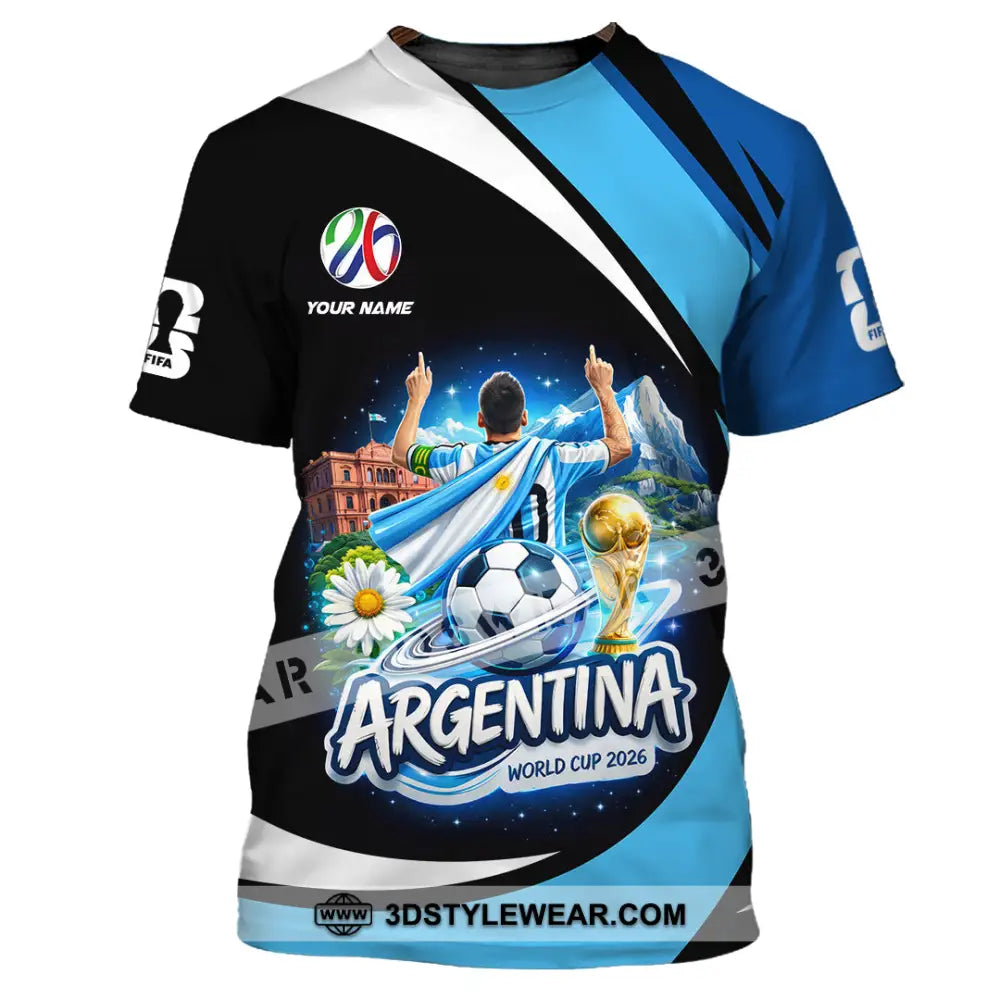 Unisex Shirt - Custom Argentina World Cup 2026 2026 3D Shirt - T-Shirt / S - T-shirt