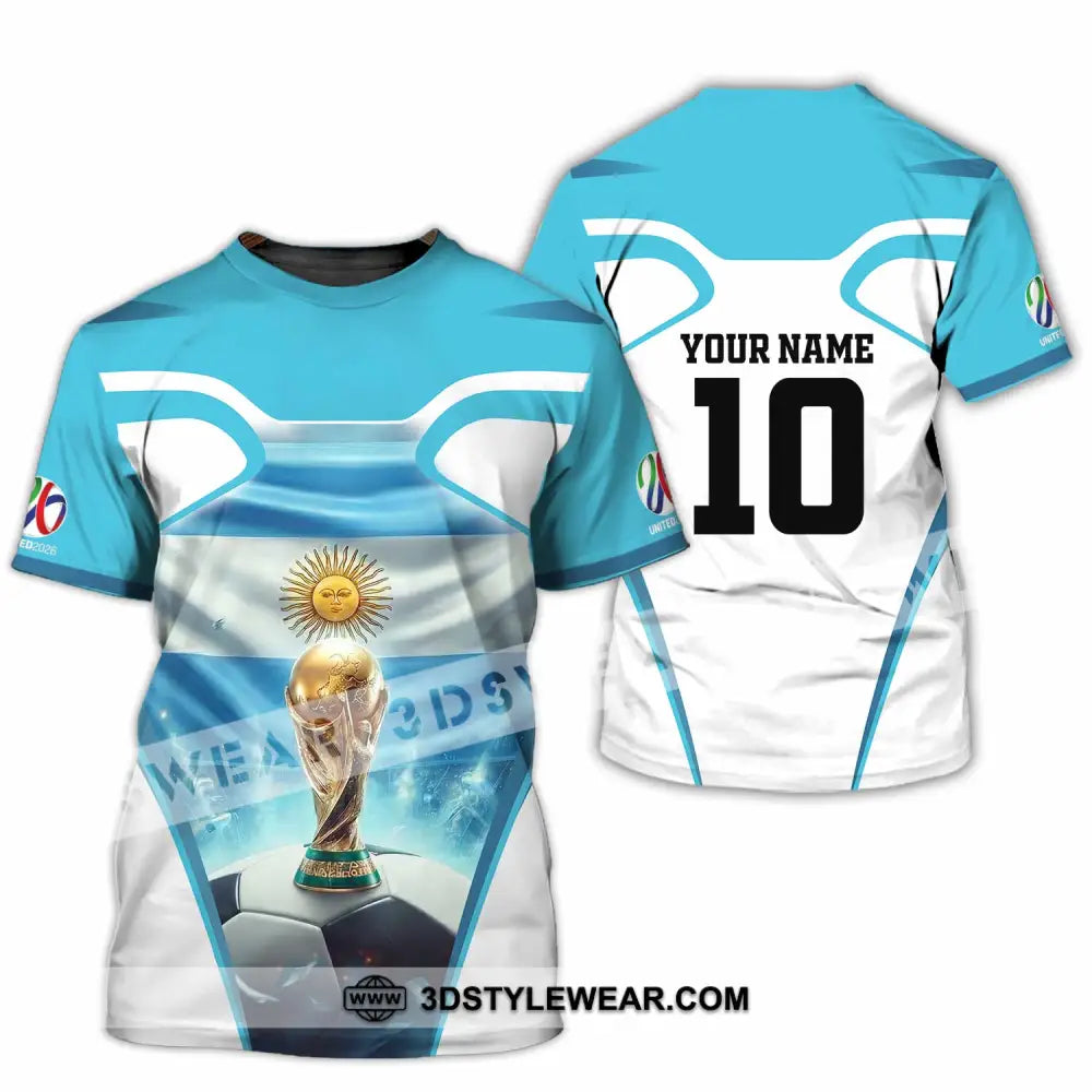 Unisex Shirt - Custom Argentina World Cup 2026 3D Shirt T-Shirt / S T-shirt
