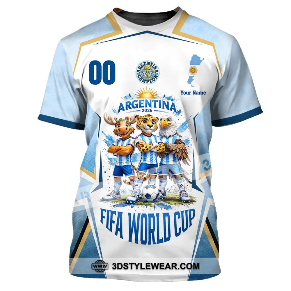 Unisex Shirt - Custom Argentina World Cup 2026 3D Shirt - T-Shirt / S - T-shirt