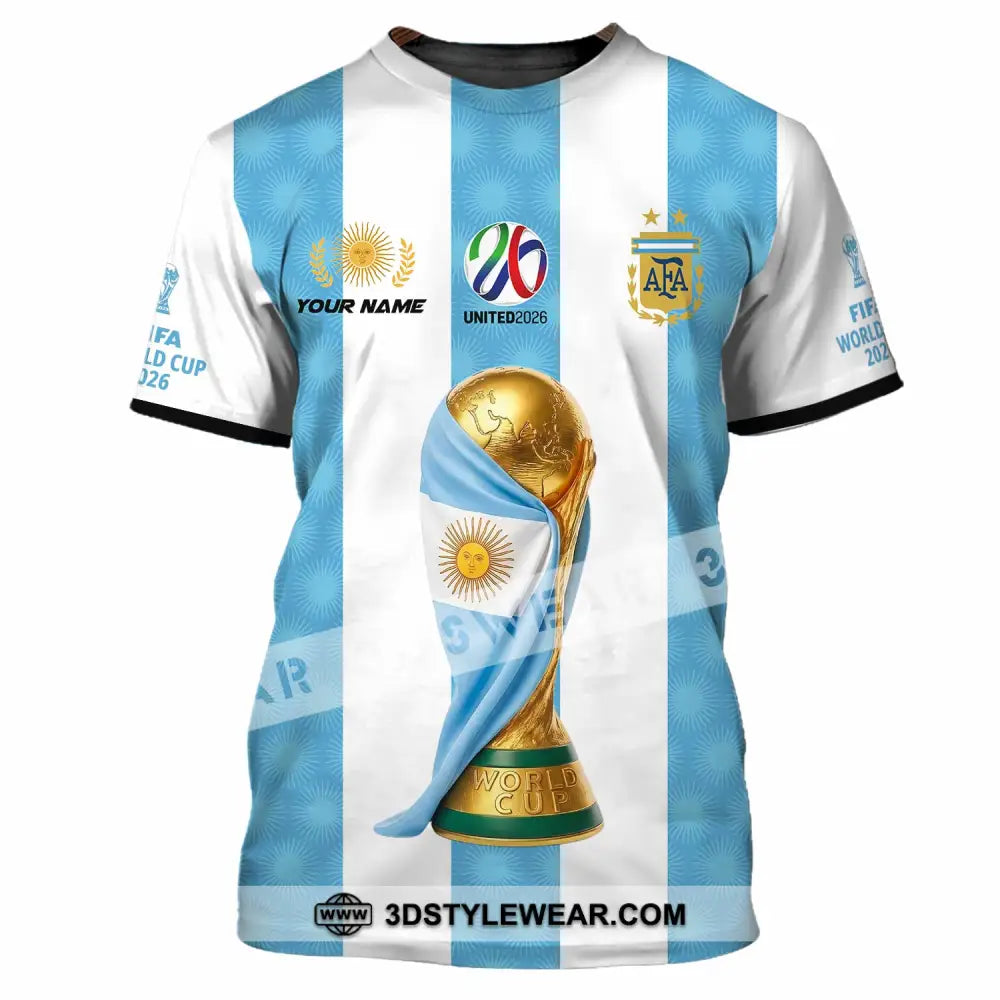 Unisex Shirt - Custom Argentina World Cup 2026 3D Shirt - T-Shirt / S - T-shirt
